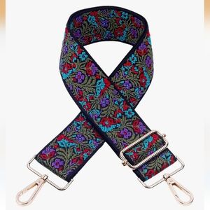 NWOT - Embroidered Floral Crossbody Bag Strap